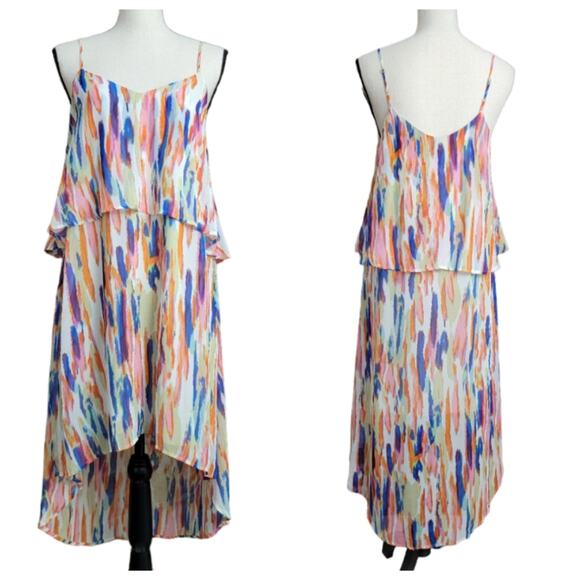 Bar III Sleeveless High-low Mulitcolor Sundress Large - Picture 1 of 12